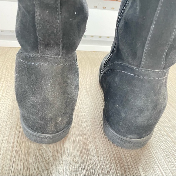 GEOX RESPIRA OVER THE KNEE TALL BLACK SUEDE BOOTS SIZE 9 - Picture 4 of 16